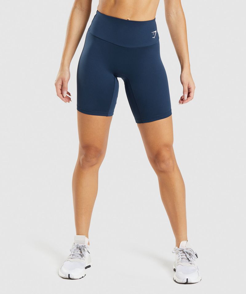 Women's Gymshark Training Cycling Shorts Navy | USA 5827-PGLSD