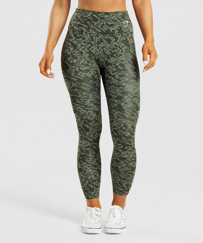 Women's Gymshark Training Leggings Green | USA 9041-MFXBN