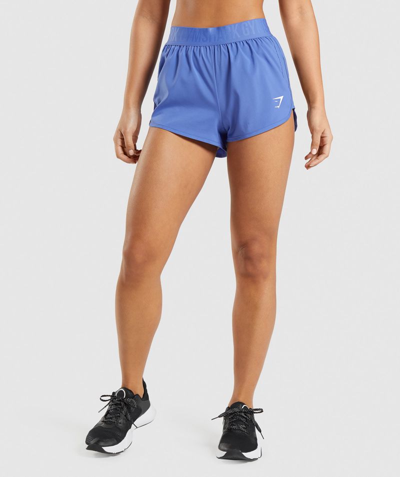 Women's Gymshark Training Loose Fit Shorts Blue | USA 0128-OWIAM