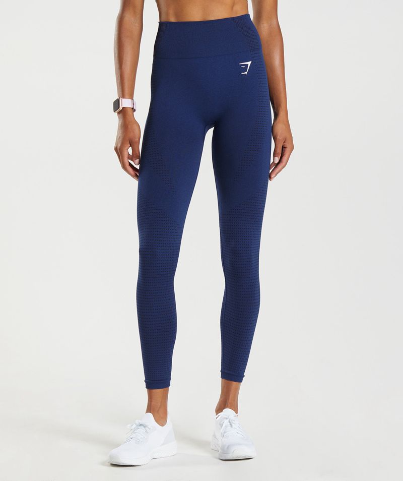 Women's Gymshark Vital Seamless 2.0 Leggings Blue | USA 5816-TQAOJ