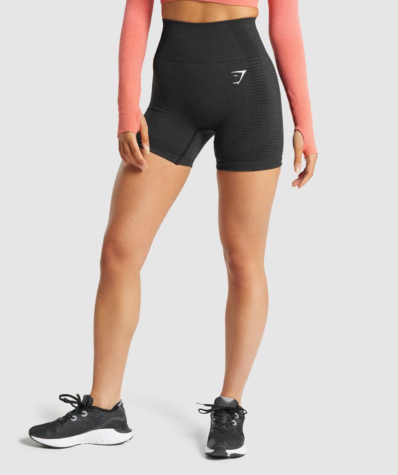 Women's Gymshark Vital Seamless 2.0 Shorts Black | USA 0852-VBYRE