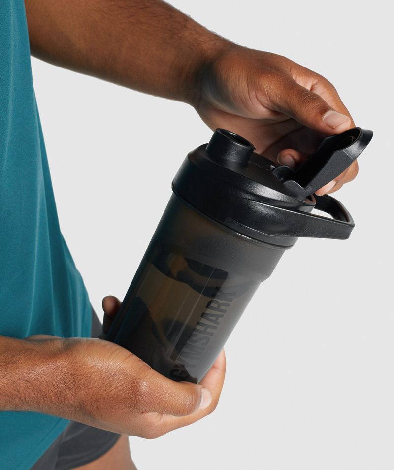 Men's Gymshark 14oz Shaker Water Bottles Black | USA  5073-HXCRF