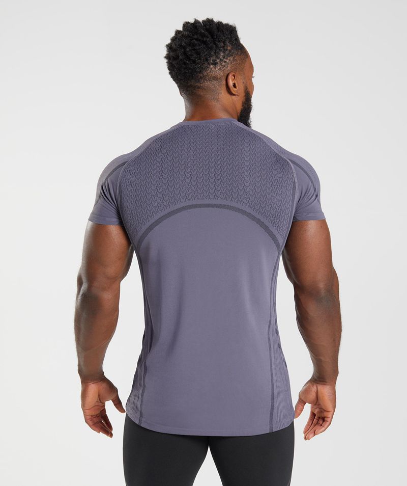 Men's Gymshark 315 Seamless T-Shirts Purple | USA  5732-FGKSR