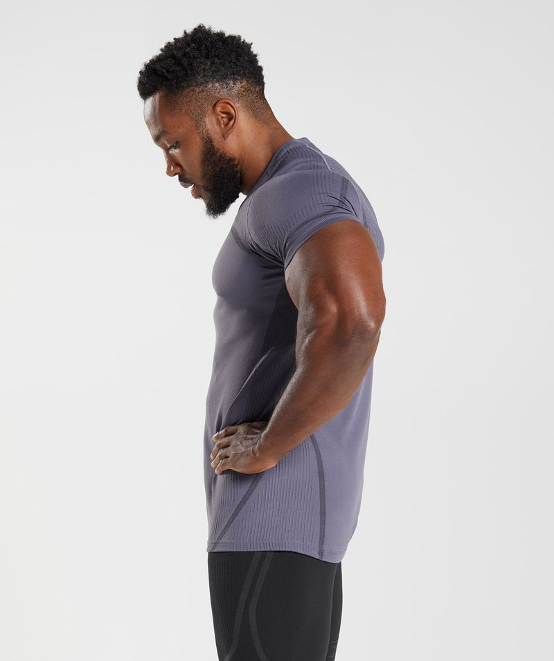 Men's Gymshark 315 Seamless T-Shirts Purple | USA  5732-FGKSR