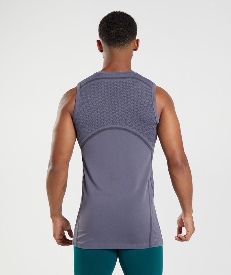 Men's Gymshark 315 Seamless Tank Tops Purple | USA  7391-GTJQZ