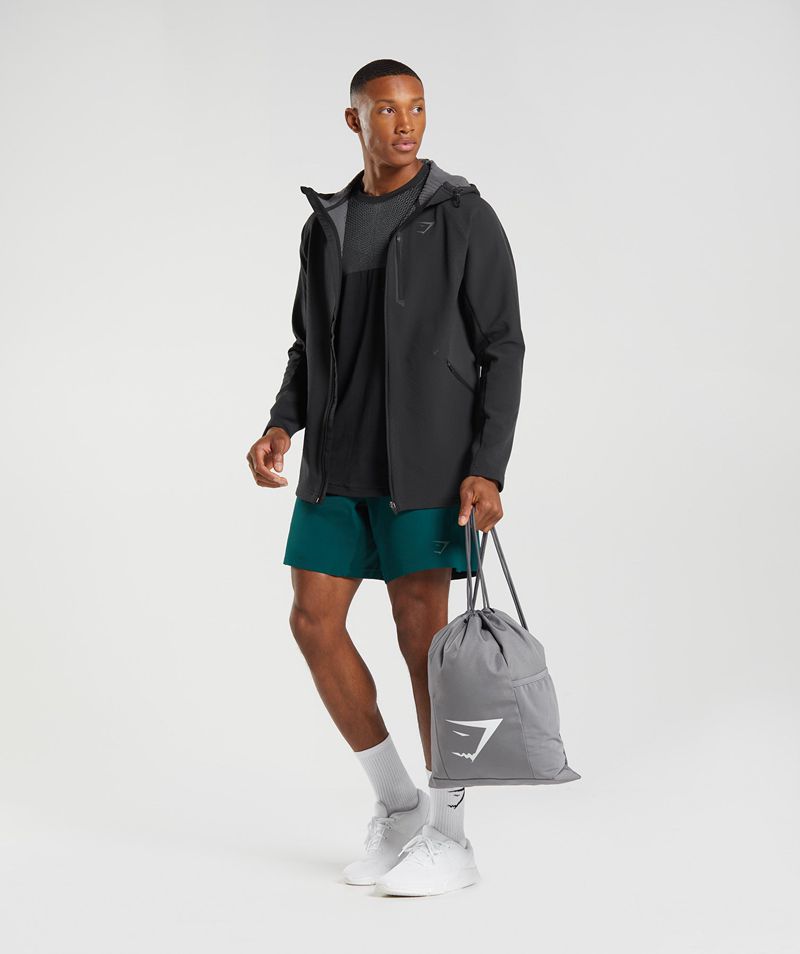 Men's Gymshark Apex Jackets Black | USA  4325-MLFWR