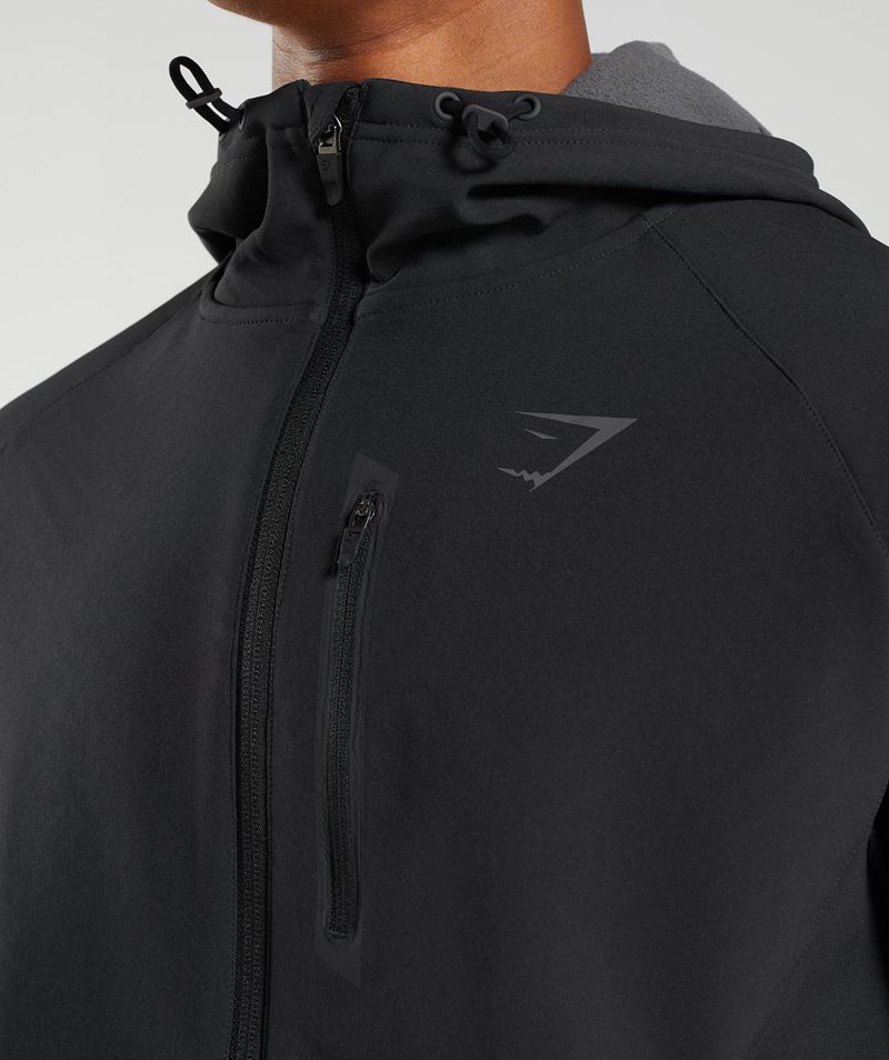 Men's Gymshark Apex Jackets Black | USA  4325-MLFWR