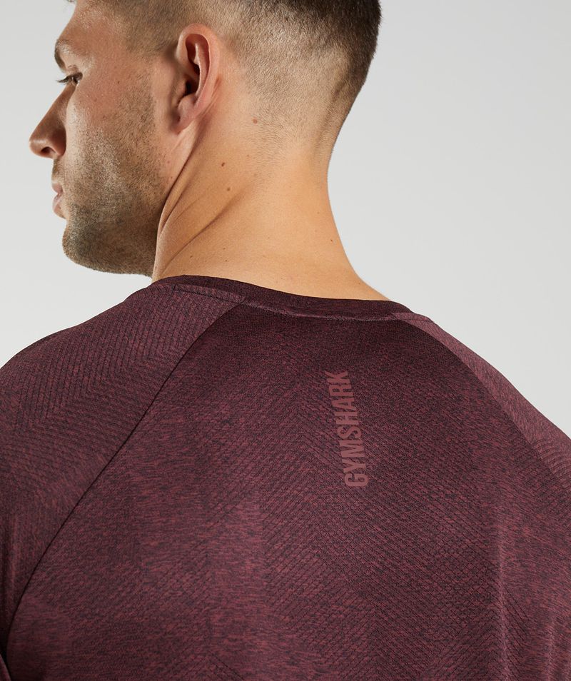 Men's Gymshark Apex Long Sleeve T-Shirts Burgundy | USA  4912-GLTMU