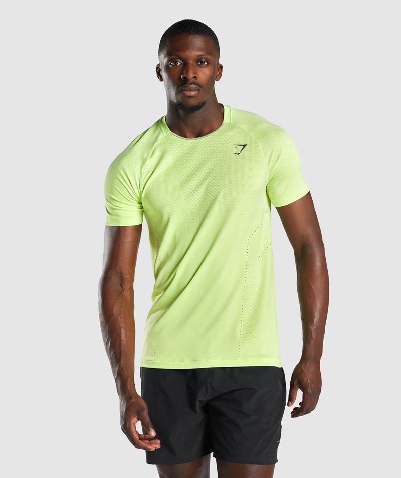 Men\'s Gymshark Apex Perform T-Shirts Green | USA  5271-UFOET