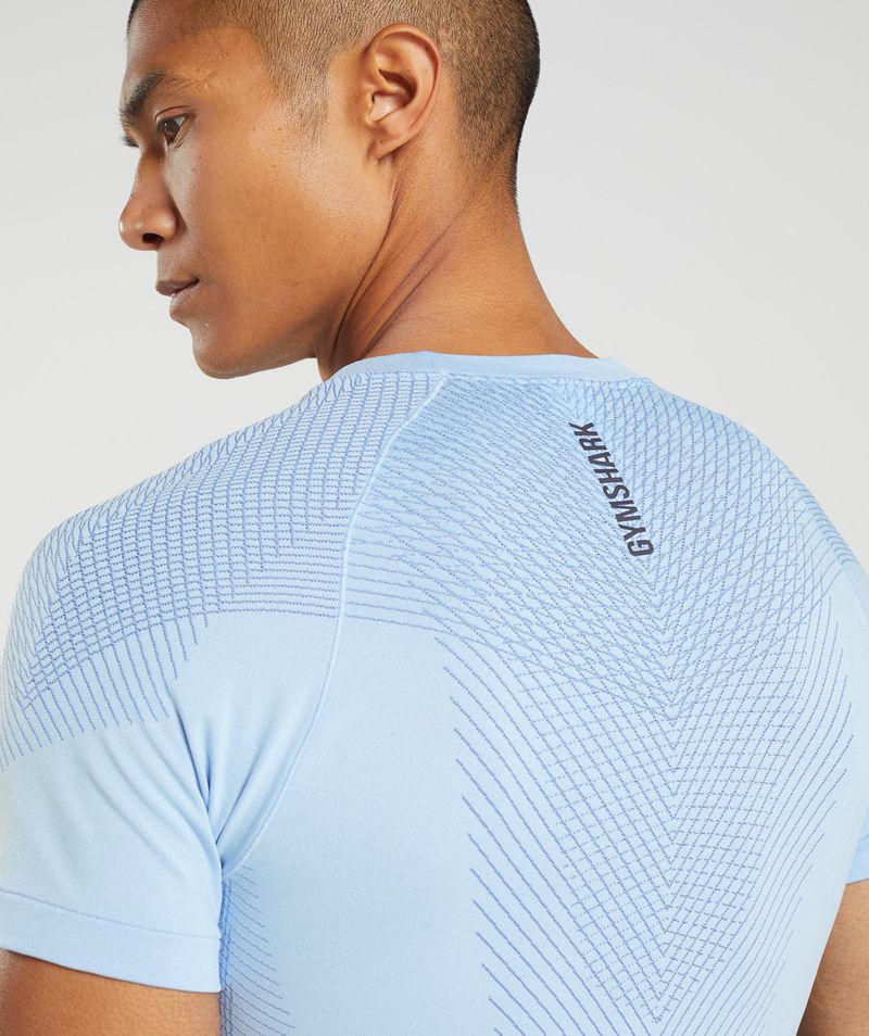 Men's Gymshark Apex Seamless T-Shirts Blue | USA  0278-TPHNA