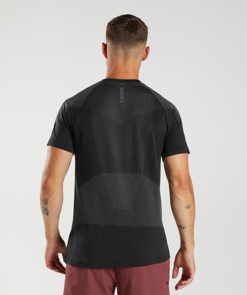 Men's Gymshark Apex Seamless T-Shirts Black | USA  3148-QLPDC