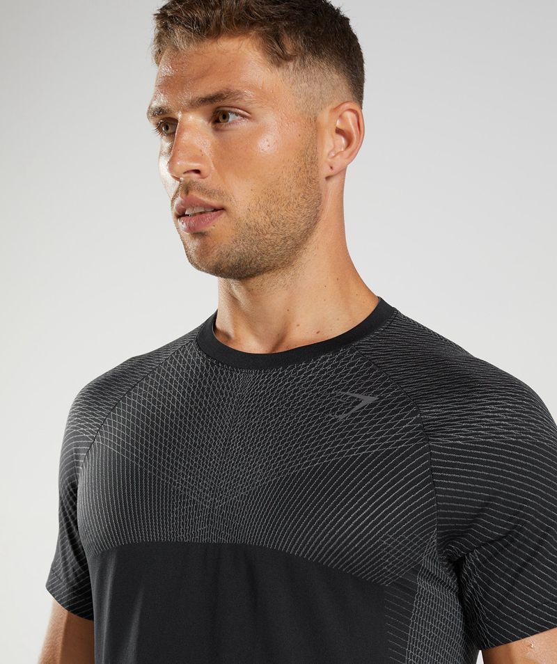 Men's Gymshark Apex Seamless T-Shirts Black | USA  3148-QLPDC