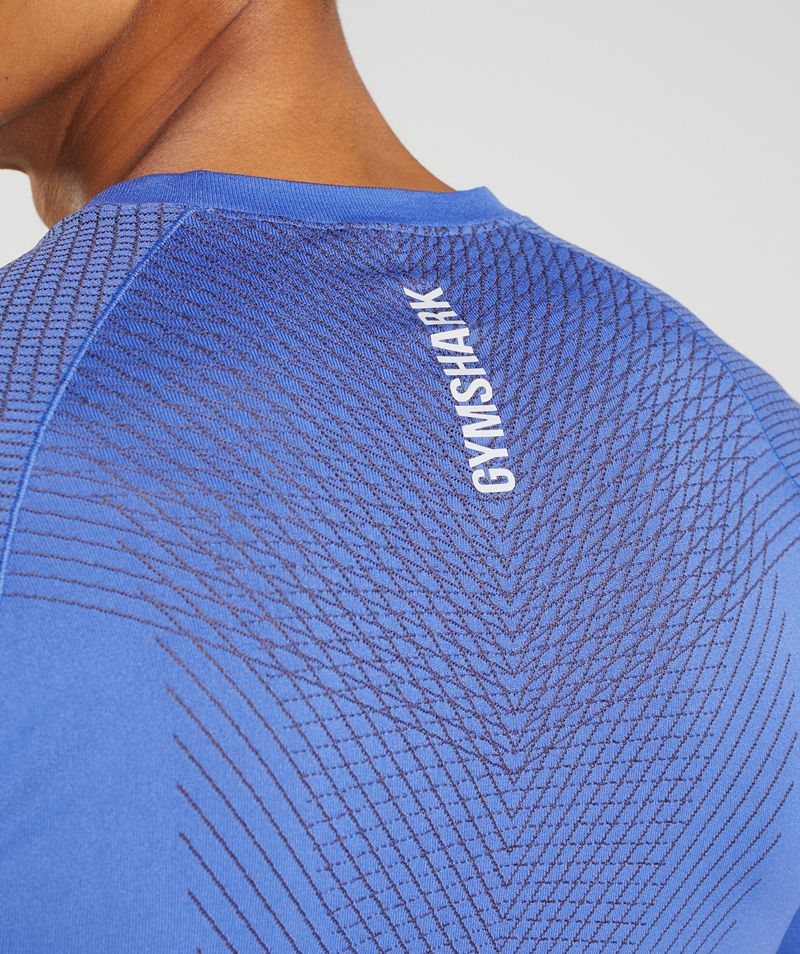 Men's Gymshark Apex Seamless T-Shirts Blue | USA  7601-QMENP