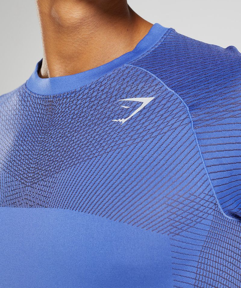 Men's Gymshark Apex Seamless T-Shirts Blue | USA  7601-QMENP