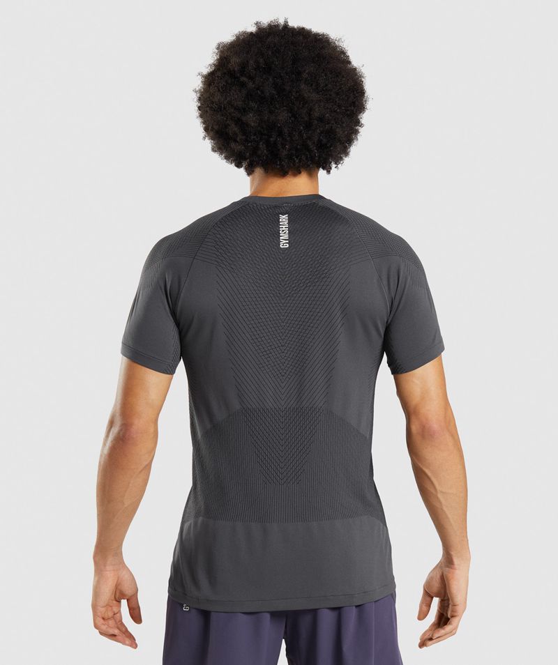 Men's Gymshark Apex Seamless T-Shirts Grey | USA  2417-JPKRV