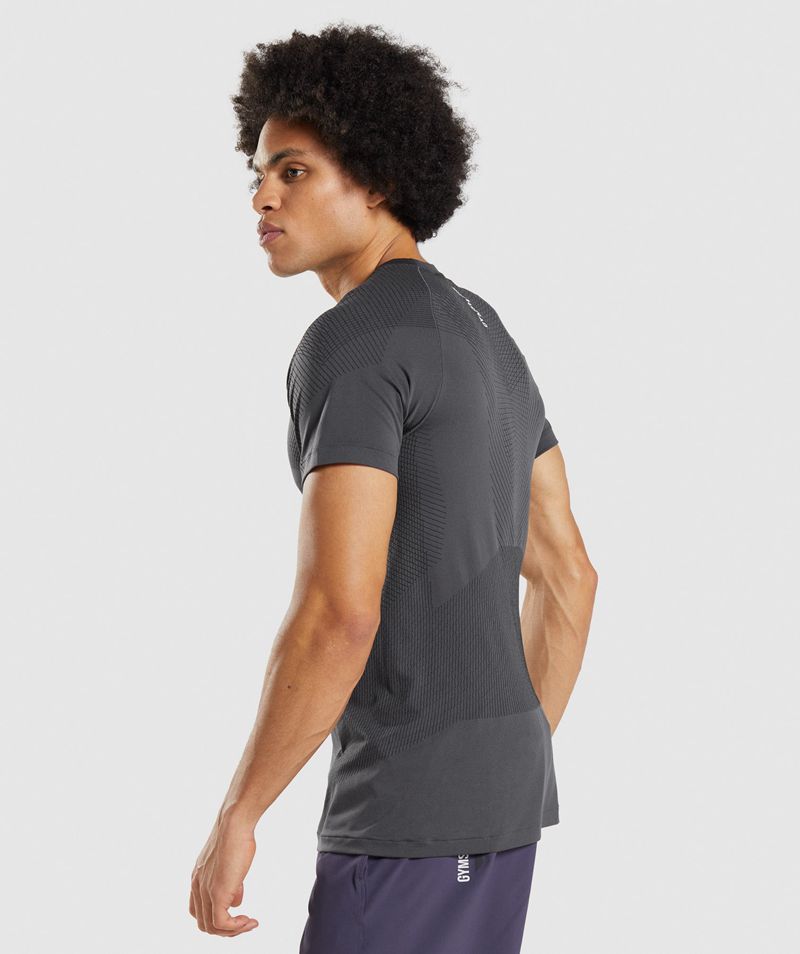 Men's Gymshark Apex Seamless T-Shirts Grey | USA  2417-JPKRV