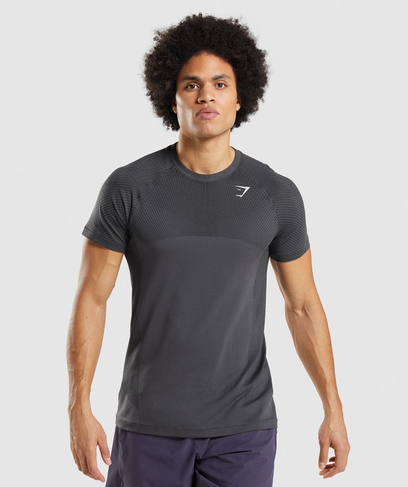 Men\'s Gymshark Apex Seamless T-Shirts Grey | USA  2417-JPKRV