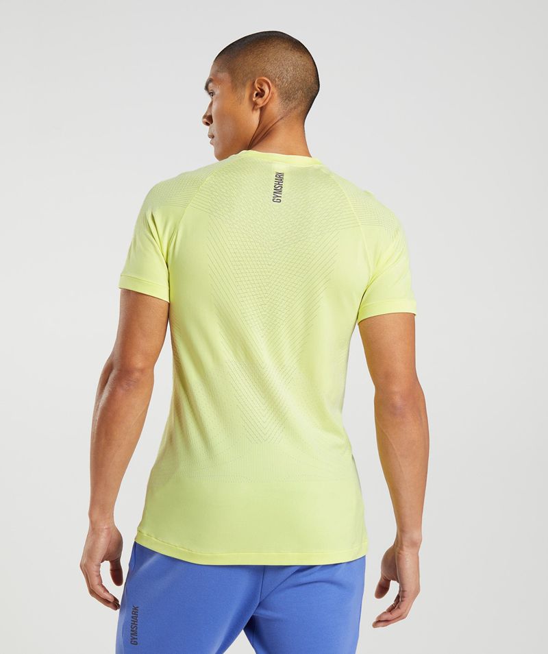 Men's Gymshark Apex Seamless T-Shirts Yellow | USA  1735-LHFNU