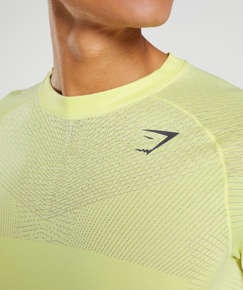 Men's Gymshark Apex Seamless T-Shirts Yellow | USA  1735-LHFNU