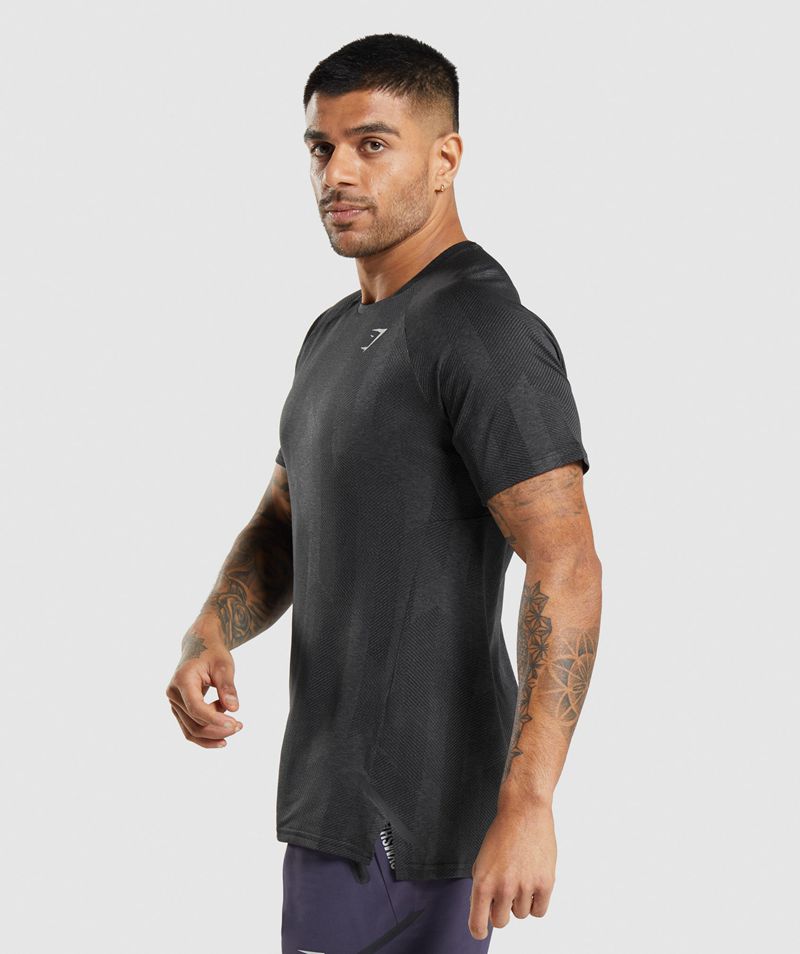 Men's Gymshark Apex T-Shirts Black | USA  9625-YCSLG