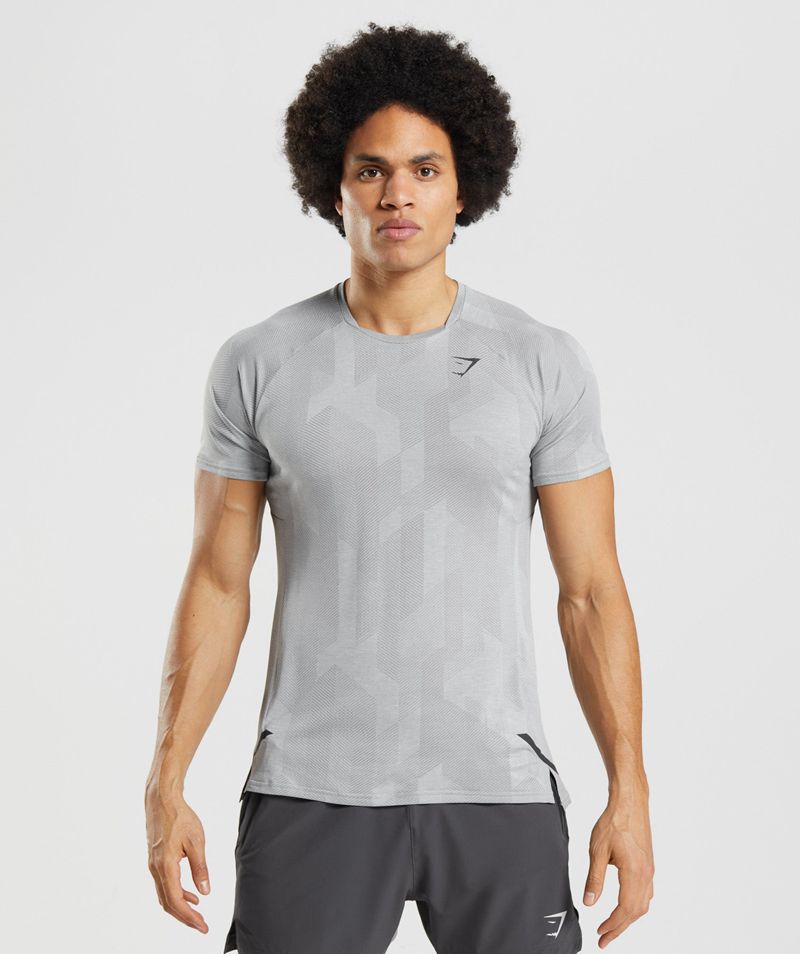 Men's Gymshark Apex T-Shirts Grey | USA  4167-BPXET