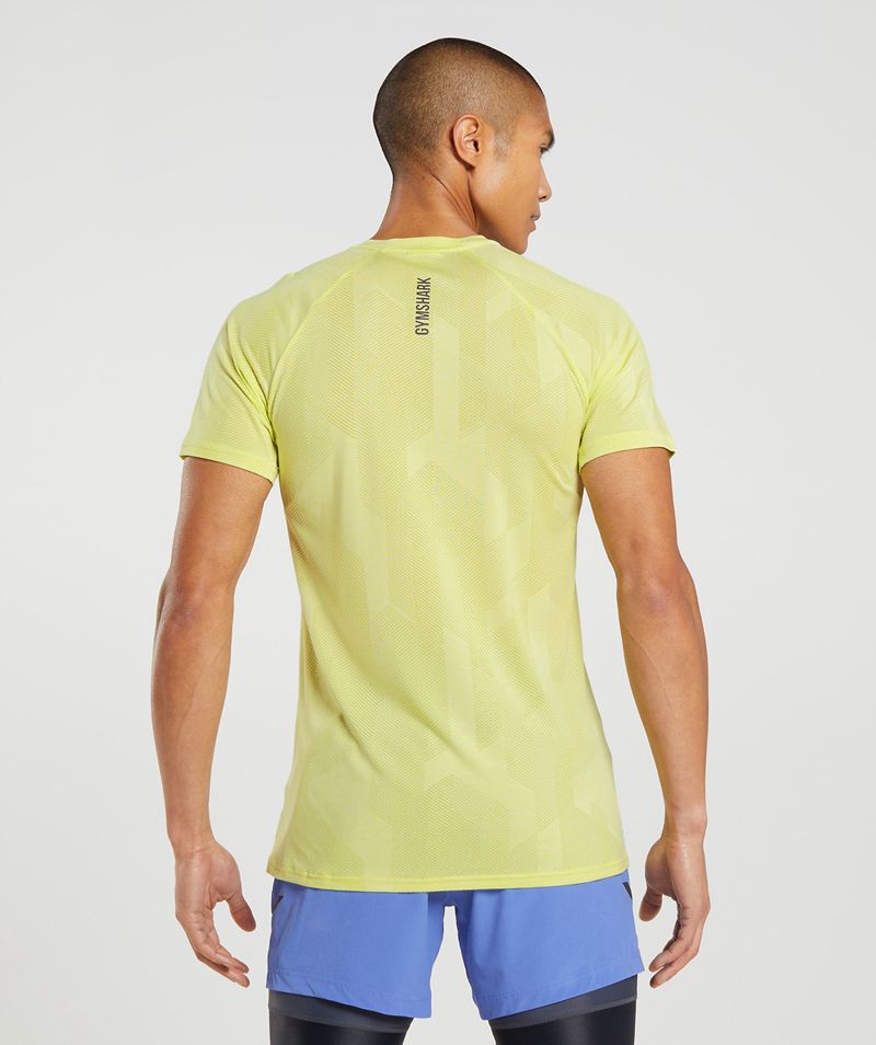 Men's Gymshark Apex T-Shirts Yellow | USA  8906-TSFIN