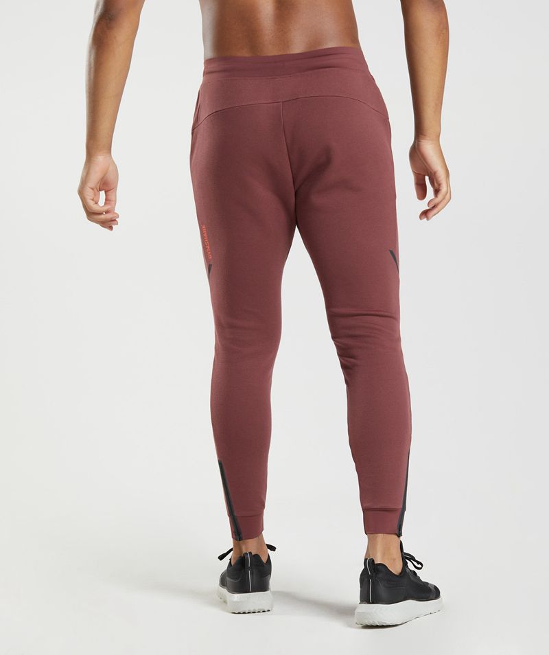 Men's Gymshark Apex Technical Joggers Burgundy | USA  5702-TSGUK