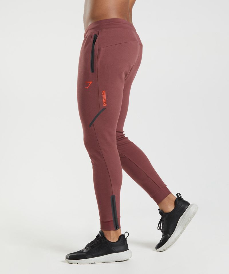 Men's Gymshark Apex Technical Joggers Burgundy | USA  5702-TSGUK