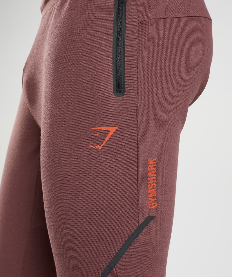 Men's Gymshark Apex Technical Joggers Burgundy | USA  5702-TSGUK