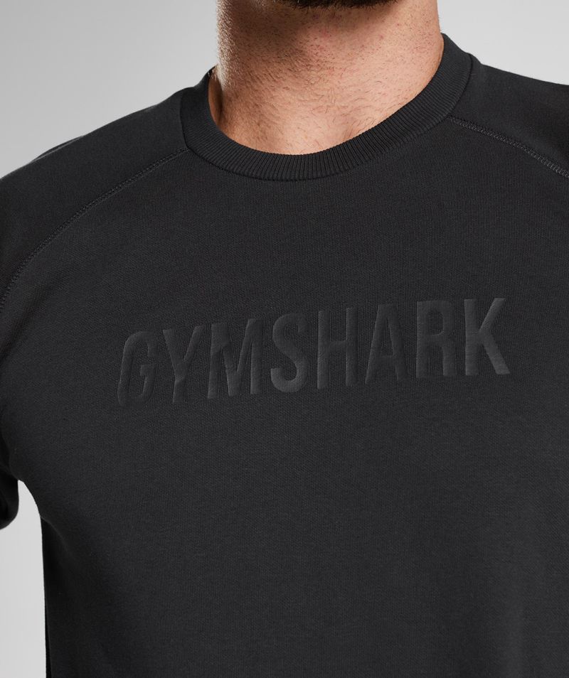 Men's Gymshark Apollo Crew T-Shirts Black | USA  4175-KUSMJ