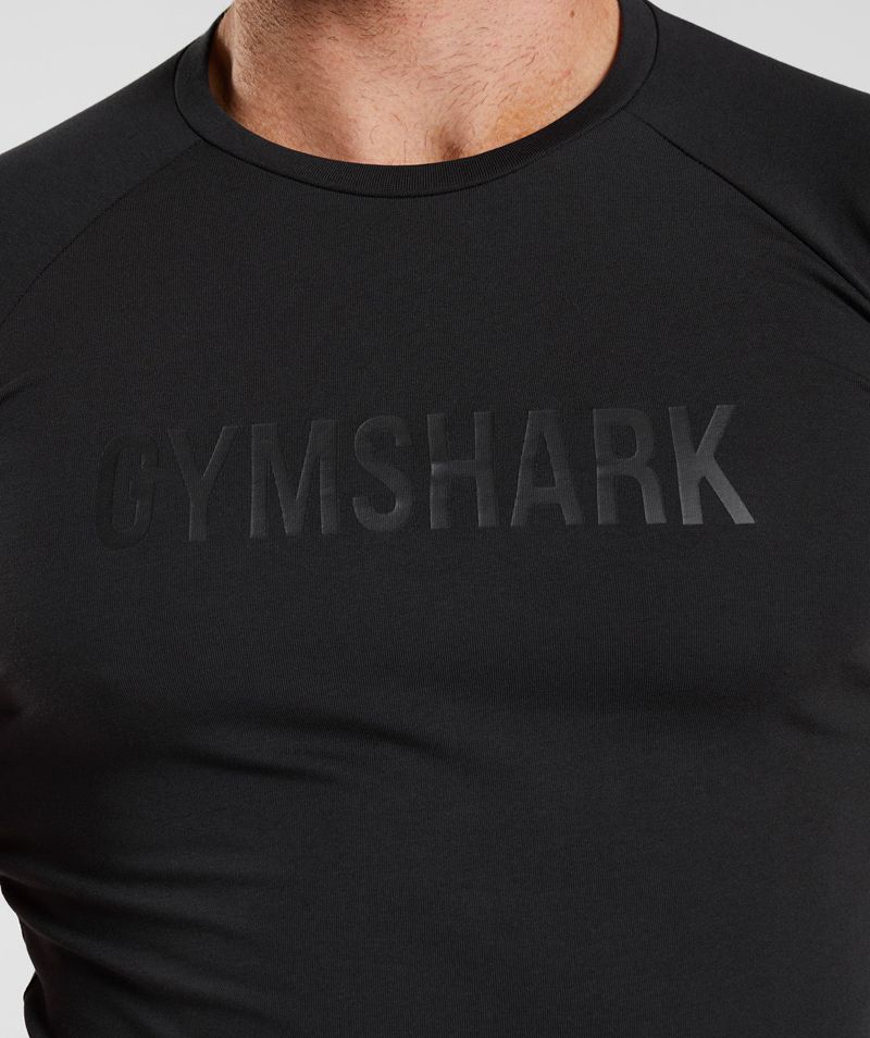 Men's Gymshark Apollo T-Shirts Black | USA  2879-PCKYH