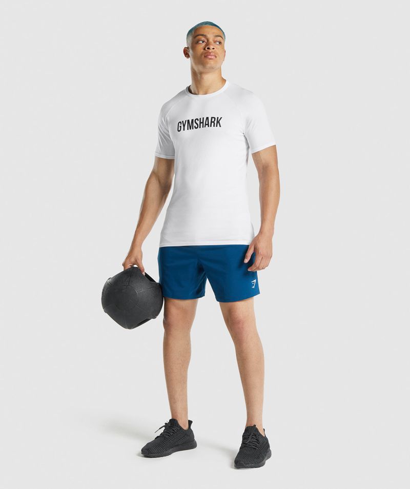 Men's Gymshark Apollo T-Shirts White | USA  4602-LWNJZ