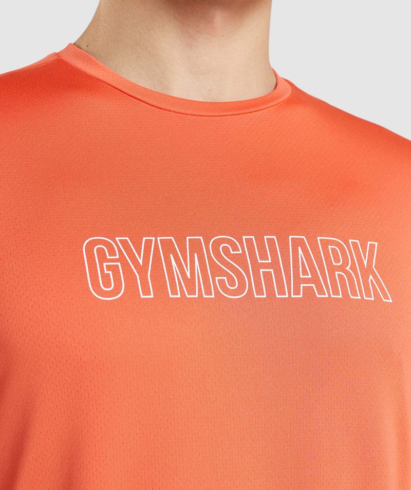 Men's Gymshark Arrival Graphic T-Shirts Orange | USA  1276-RUIZH