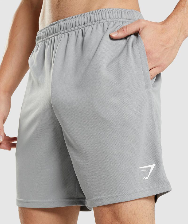 Men's Gymshark Arrival Knitted Shorts Grey | USA  6987-UJKIZ