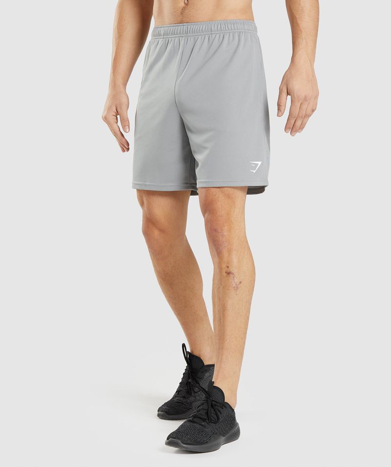 Men\'s Gymshark Arrival Knitted Shorts Grey | USA  6987-UJKIZ