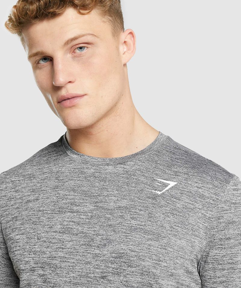 Men's Gymshark Arrival Marl T-Shirts Grey | USA  7258-ZTQWR