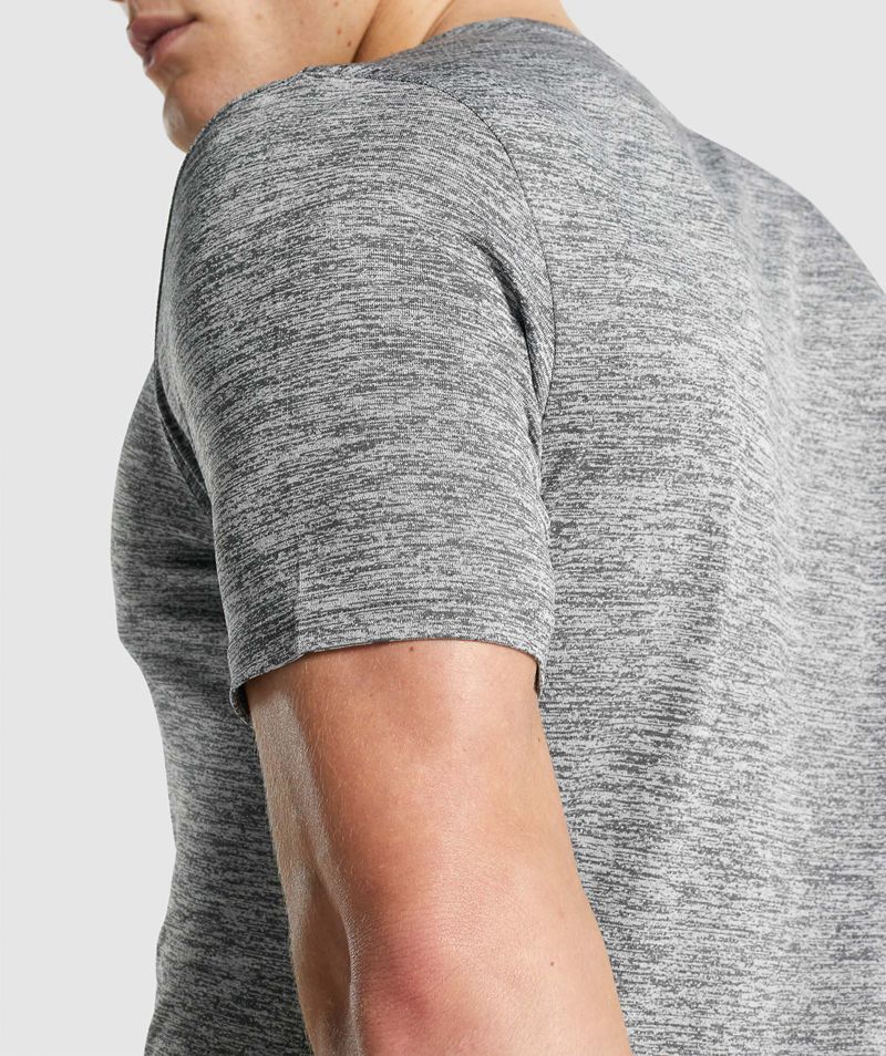 Men's Gymshark Arrival Marl T-Shirts Grey | USA  7258-ZTQWR