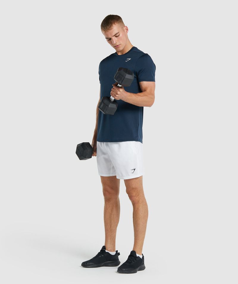 Men's Gymshark Arrival Regular Fit T-Shirts Navy | USA  0765-KTLNY