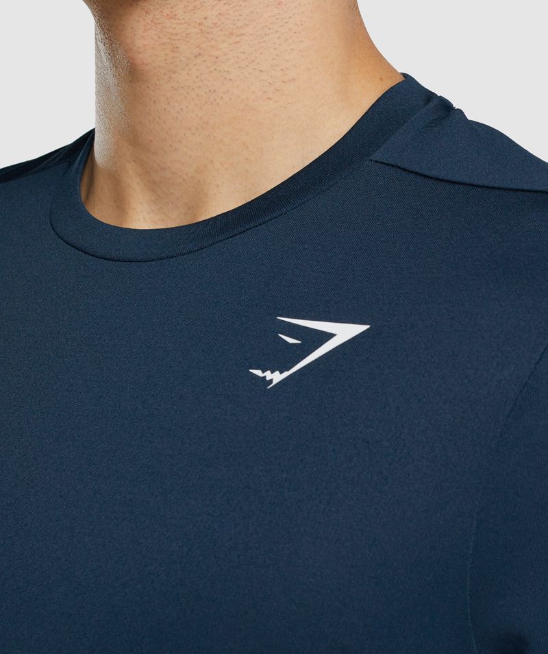 Men's Gymshark Arrival Regular Fit T-Shirts Navy | USA  0765-KTLNY