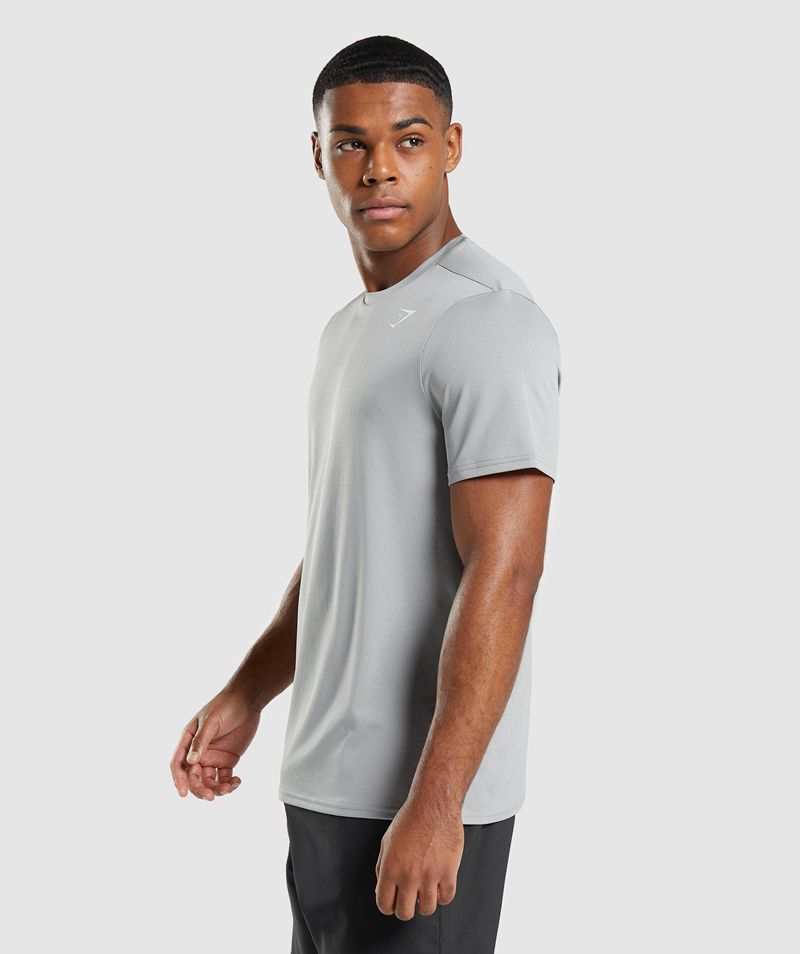 Men's Gymshark Arrival Regular Fit T-Shirts Grey | USA  3658-RKYLX