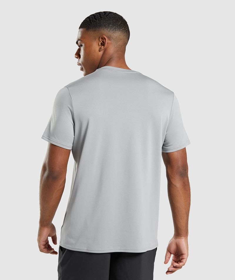 Men's Gymshark Arrival Regular Fit T-Shirts Grey | USA  3658-RKYLX