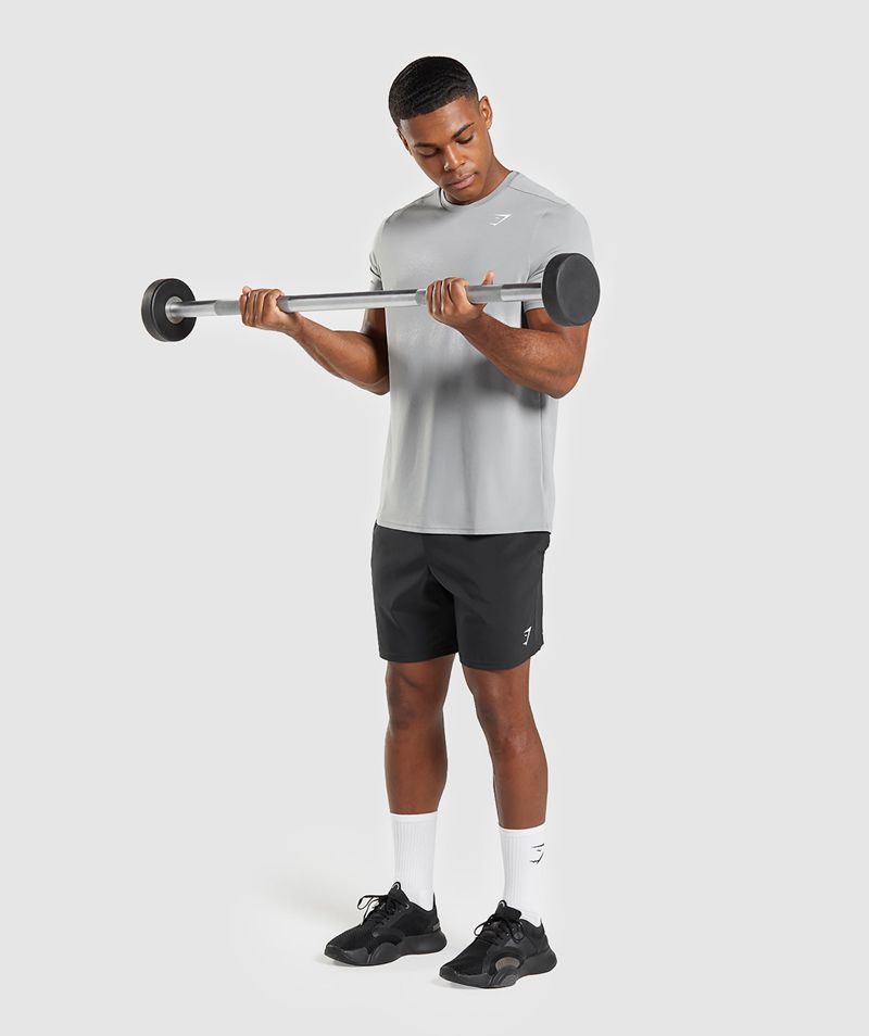 Men's Gymshark Arrival Regular Fit T-Shirts Grey | USA  3658-RKYLX