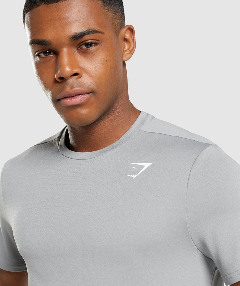 Men's Gymshark Arrival Regular Fit T-Shirts Grey | USA  3658-RKYLX