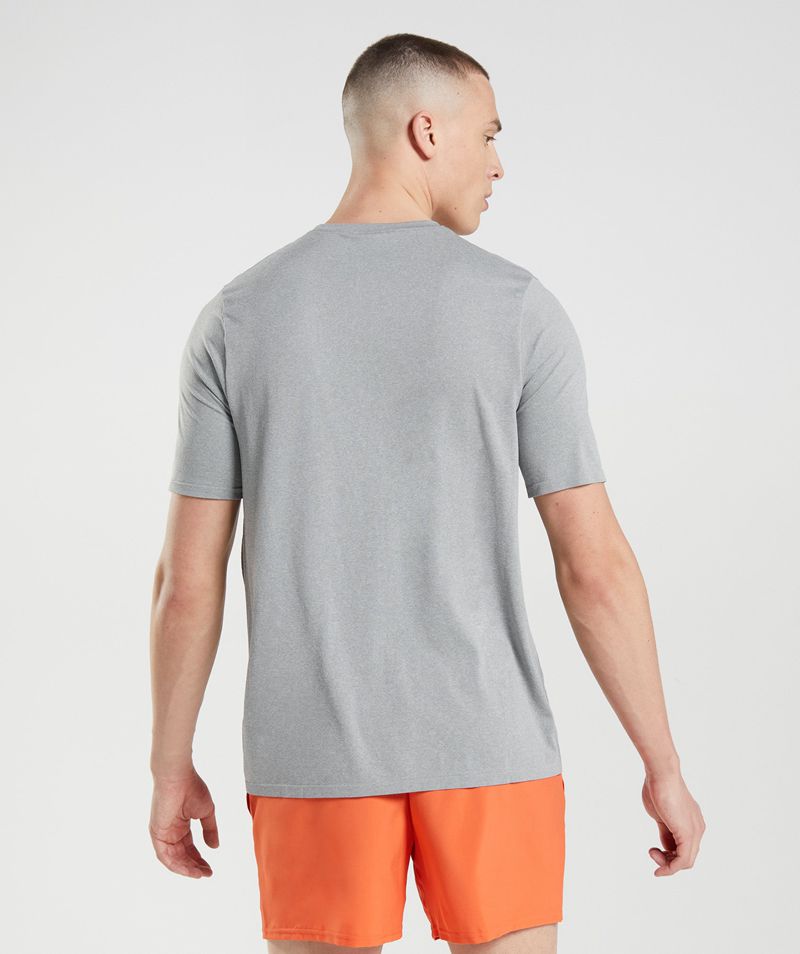 Men's Gymshark Arrival Seamless T-Shirts Grey | USA  9021-XPBWT