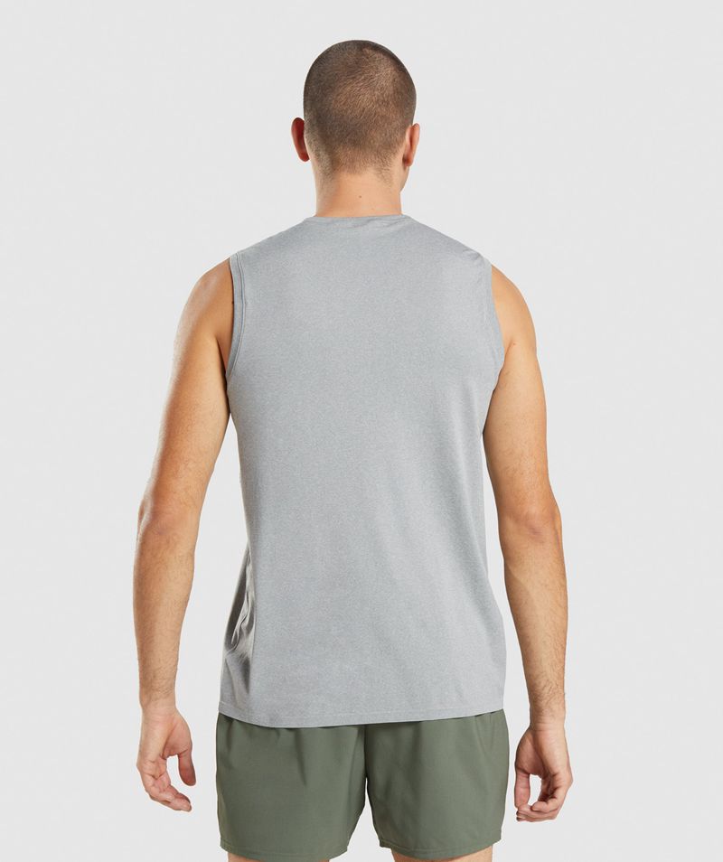 Men's Gymshark Arrival Seamless Tank Tops Grey | USA  4983-XFDVB