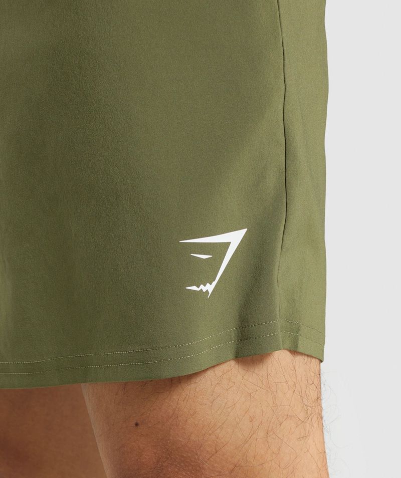 Men's Gymshark Arrival Shorts Dark Green | USA  6509-WKHDP