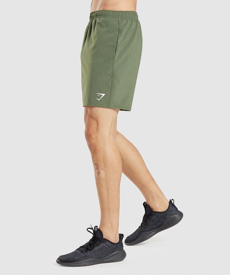 Men's Gymshark Arrival Shorts Olive | USA  1574-KUWSC