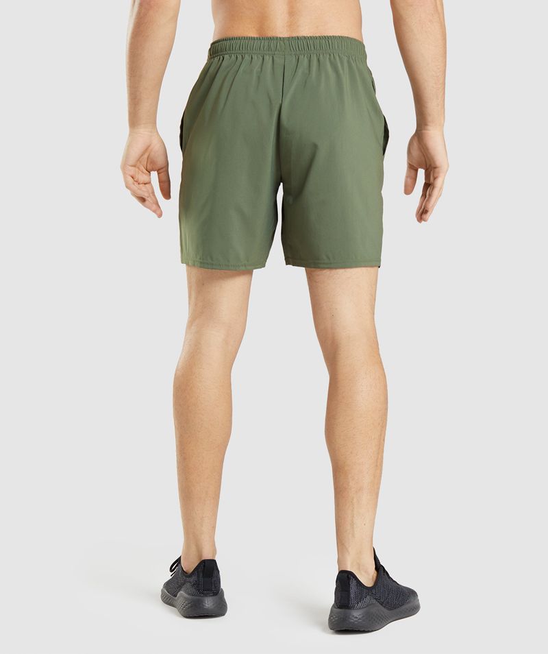 Men's Gymshark Arrival Shorts Olive | USA  1574-KUWSC