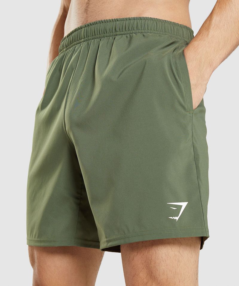 Men's Gymshark Arrival Shorts Olive | USA  1574-KUWSC