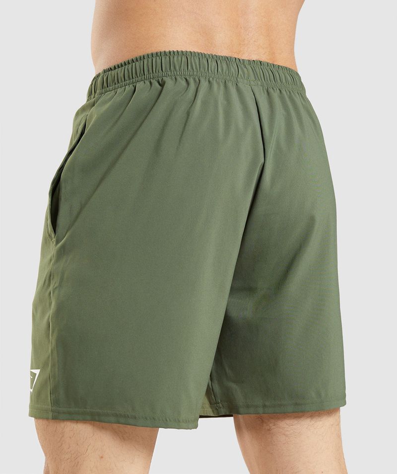 Men's Gymshark Arrival Shorts Olive | USA  1574-KUWSC